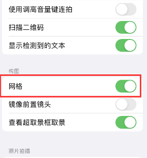 奇台苹果手机维修网点分享iPhone如何开启九宫格构图功能