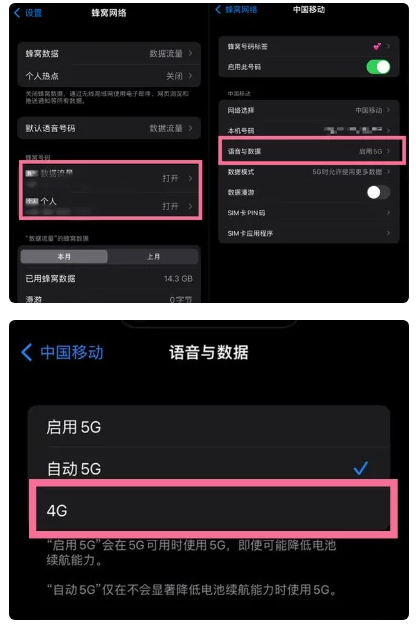 奇台苹果手机维修分享iPhone14如何切换4G/5G? iPhone14 5G网络切换方法 